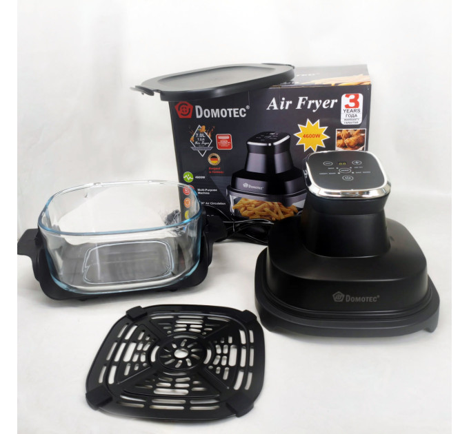 Аэрофритюрница аэрогриль Air Fryer Domotec MS-3228 с LED-экраном для жарки без масла 4600 Вт на 7 л