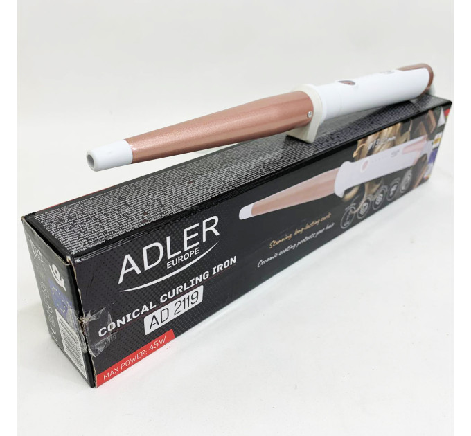 Плойка коническая Adler AD 2119 керамическое покрытие от 13 до 25 мм 45Вт