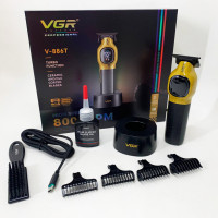 Триммер для стрижки волос VGR V-886T GOLD 8000RPM 4 насадки