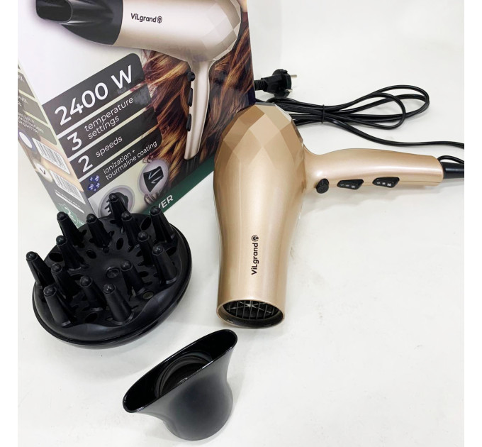 Фен VILGRAND VHD 2424TI. Цвет: бежевый