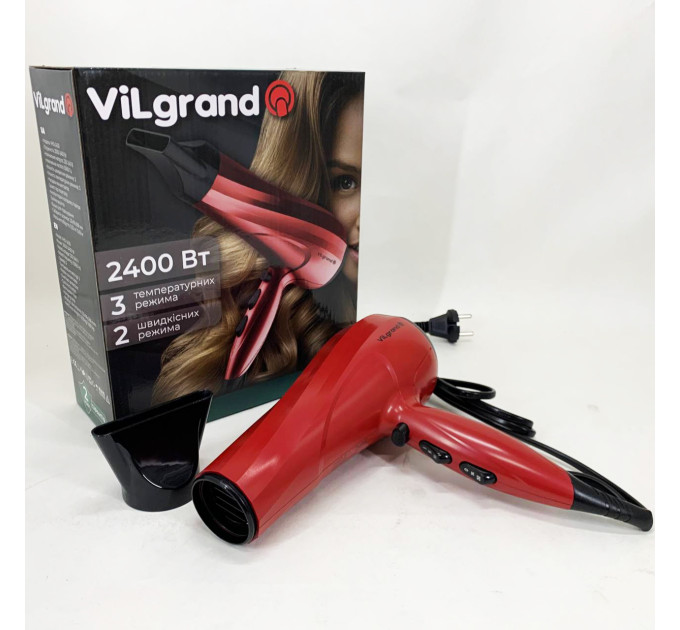Фен Vilgrand VHD-2430 Колір: червоний
