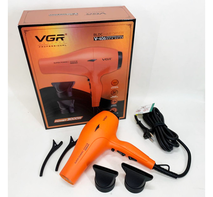 Фен VGR V-406 ORANGE 3000Вт
