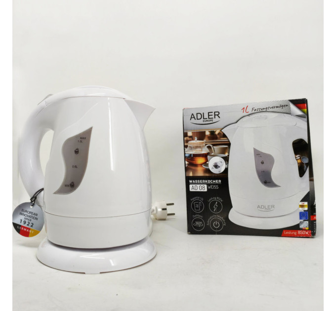 Электрочайник Adler AD 08 1.0л White