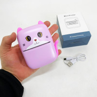 Портативный детский термопринтер с Bluetooth A8 Cat мини принтер для телефона Pink