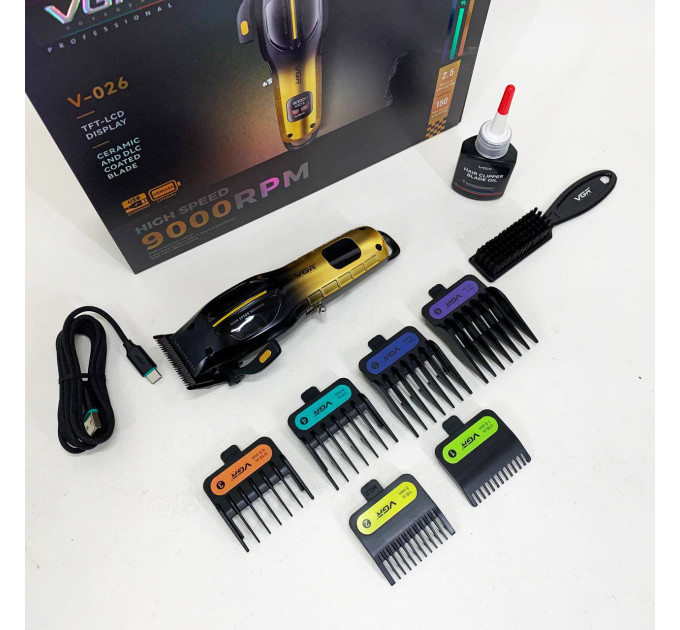 Акумуляторна машинка для стрижки VGR V-026 GOLD. Колір: золотий