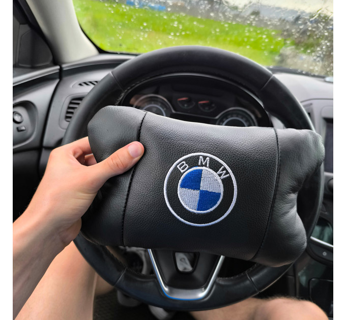 Ортопедична авто подушка BMW з натуральної шкіри – для комфорту в машині