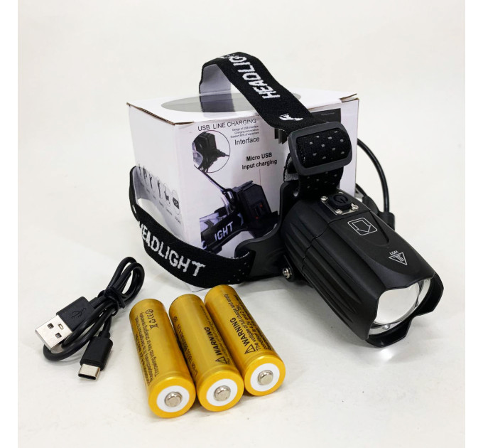 Фонарь налобный BL-T35-P160 3x18650