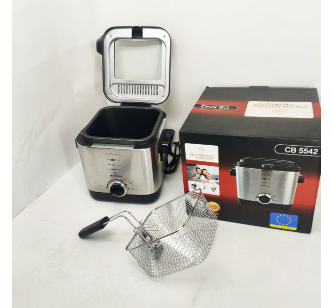 Фритюрниця для дому на 1.5л Crownberg CB-5542 1200Вт