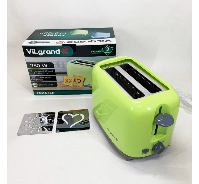 Тостер VILGRAND VT0722P Green