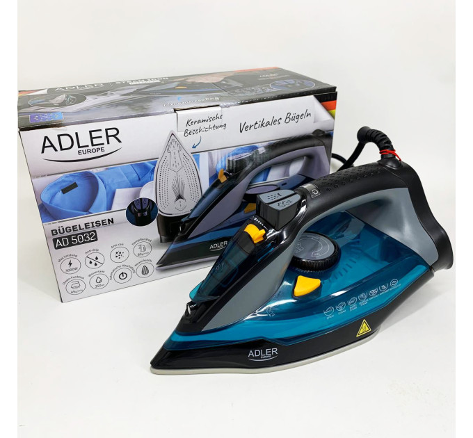 Парова праска ADLER AD 5032 з керамічною підошвою 3000Вт