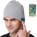 Портативная колонка ШАПКА с bluetooth наушниками SPS Hat BT True. Цвет: серый