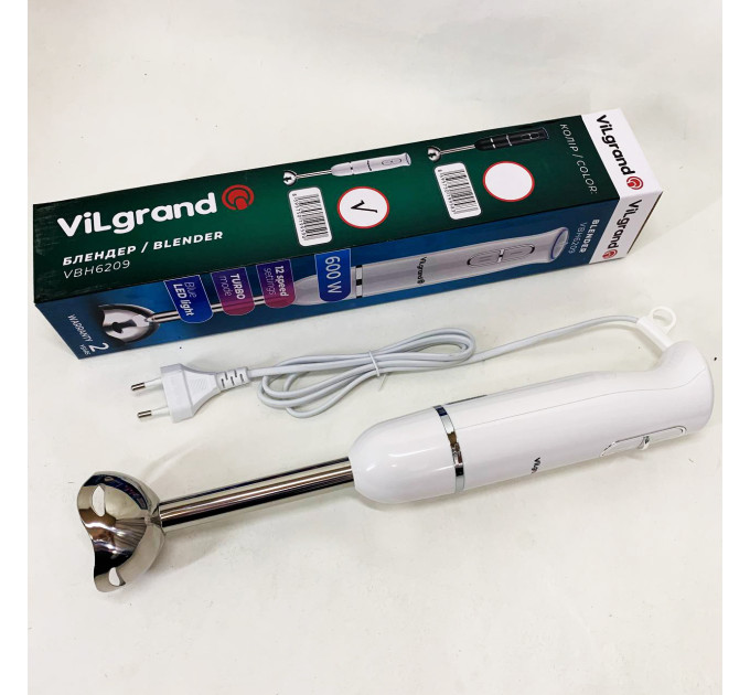 Блендер ViLgrand VBH6209. Цвет: белый