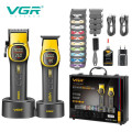 Комплект VGR 2 в 1 V-885 S2 GOLD, акумуляторна машинка для стрижки та триммер
