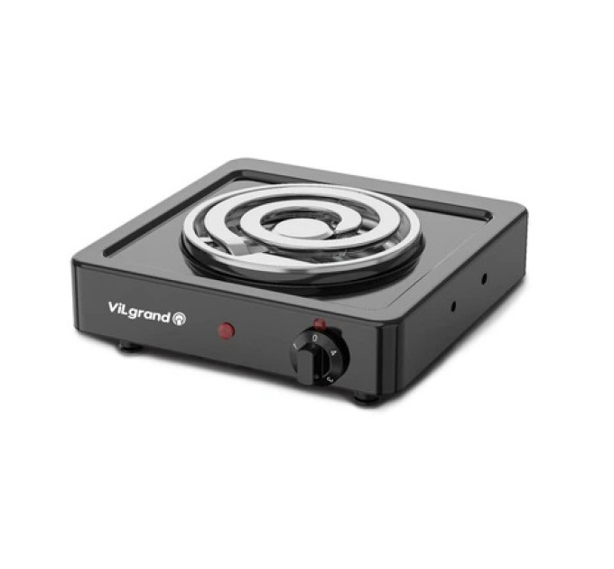 Плита настільна електрична ViLgrand VHP161D Black 1000Вт
