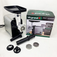 М'ясорубка електрична з нержавіючої сталі VILGRAND V1212MG сталева 1200 Вт