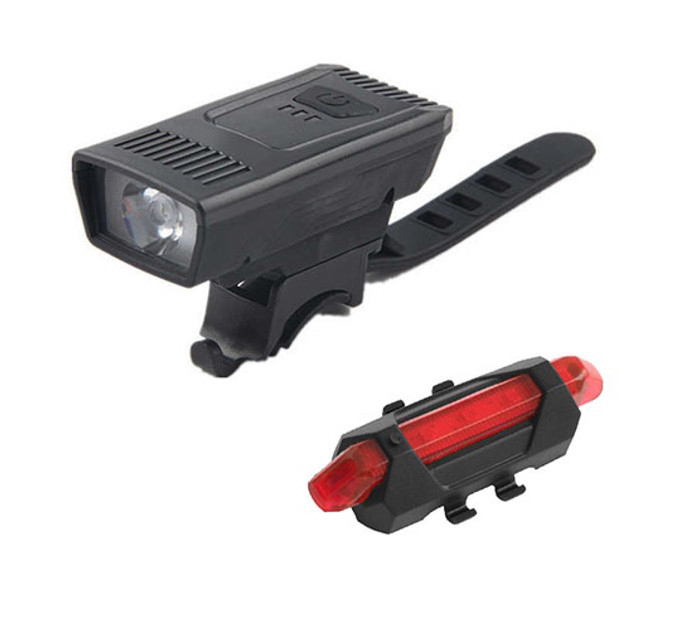 Велофонарь аккумуляторный комплект 1803-1-XPE + STOP-5LED, Велосипедный свет на руль