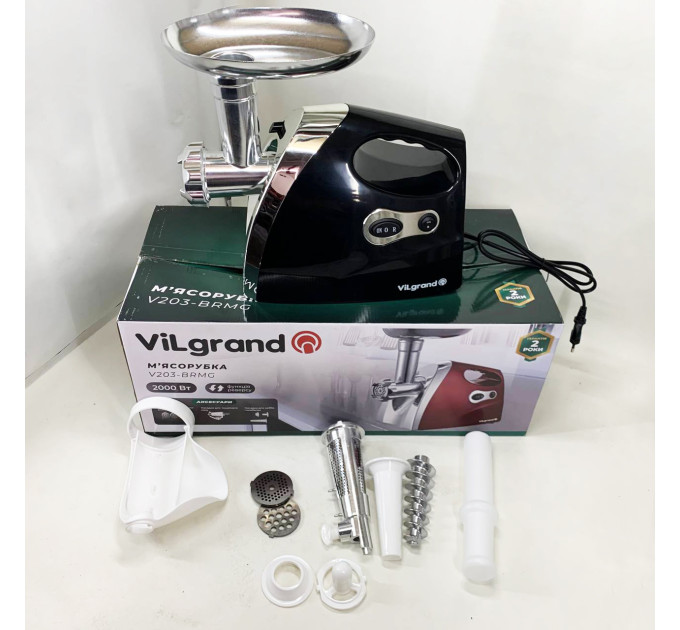 Електром'ясорубка ViLgrand V203-BRMG 2000Вт Black