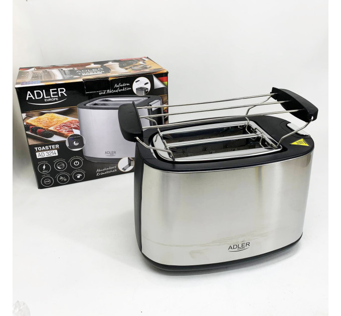 Тостер Adler AD 3214 900Вт 7 режимов обжаривания автоматическое отключение