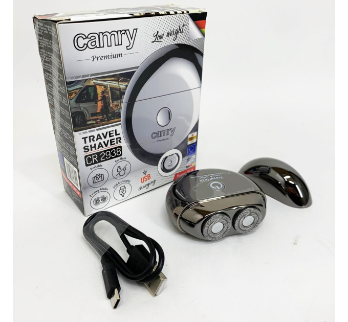 Дорожная бритва с двумя головками и USB Camry CR 2938 аккумулятор