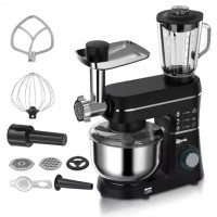 Кухонный комбайн Domotec MS-6676B 5в1 10л 1400Вт миксер/мясорубка, стационарный планетарный тестомис