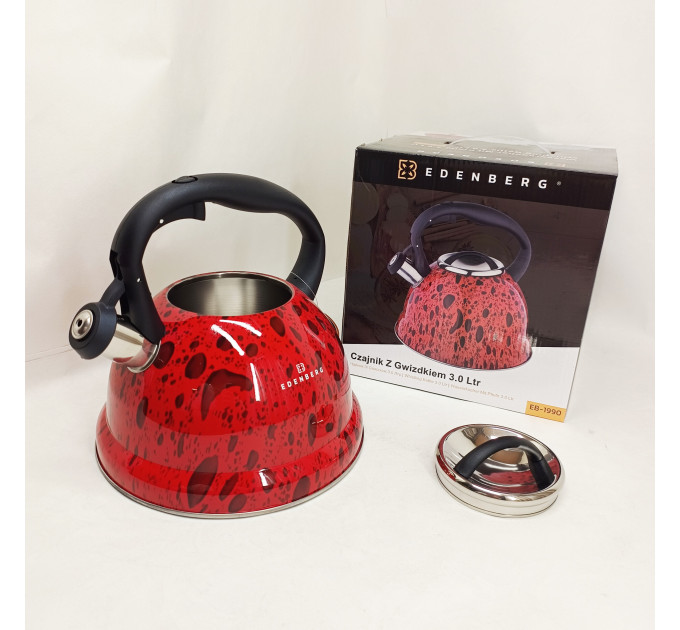 Чайник со свистком Edenberg EB-1990 3л Red