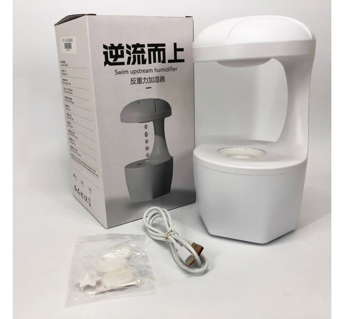 Антигравитационный капельный увлажнитель воздуха с обратным потоком UKC Anti Gravity Humidifier 800 мл 5 Вт