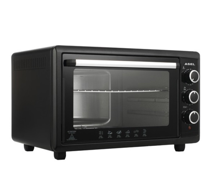 Електродуховка Asel АF50-33 50 л 1500 Вт Духовка електрична Асель Турецька, Підсвічування, Конвекція