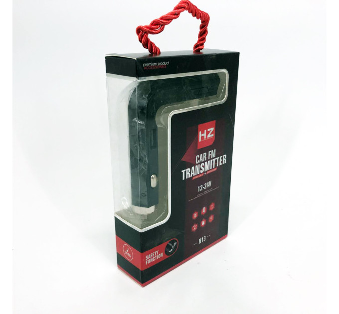 Автомобільний MP3 Трансмітер FM-модулятор HZ H13 LCD AUX/USB, Bluetooth фм передавач для автомагнітоли