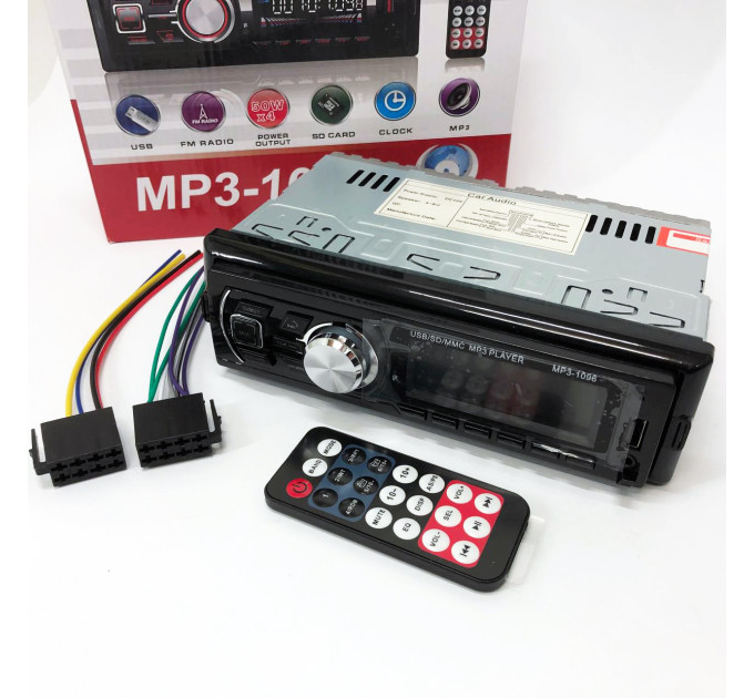 Автомагнитола MP3-1096 BT ISO со съемной панелью 4х50W, Магнитофон для машины авто автомобиля