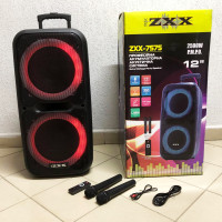 Акустическая переносная колонка ZXX-7575 300 Вт аккумуляторная с микрофонами 80х39х33 см