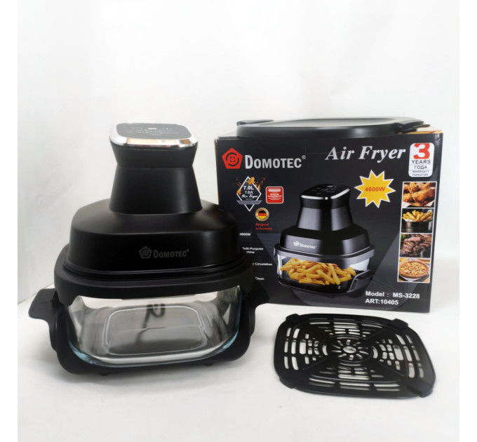 Аэрофритюрница аэрогриль Air Fryer Domotec MS-3228 с LED-экраном для жарки без масла 4600 Вт на 7 л