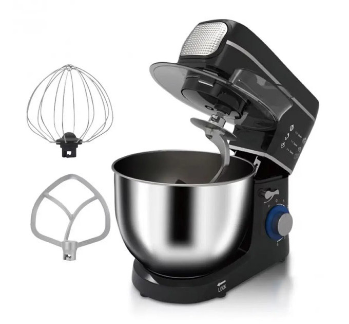 Кухонний комбайн Domotec MS-6676B 5в1 10л 1400Вт міксер/м'ясорубка, стаціонарний планетарний тістоміс