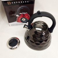 Чайник із свистком Edenberg EB-8821 з турбо індукційним дном 3л Black