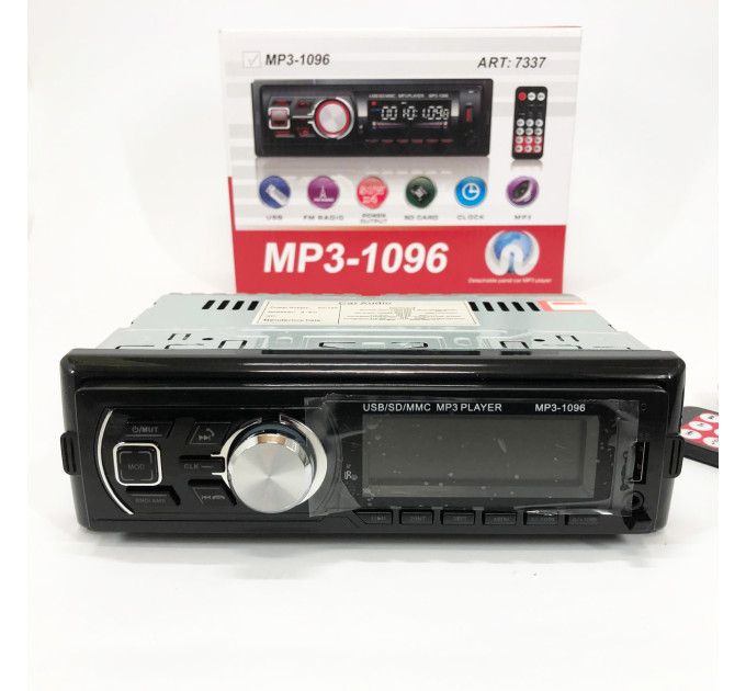 Автомагнитола MP3-1096 BT ISO со съемной панелью 4х50W, Магнитофон для машины авто автомобиля