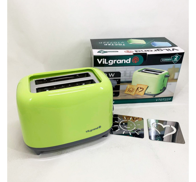 Тостер VILGRAND VT0722P Green