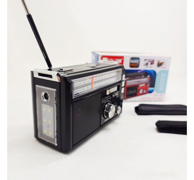 Радиоприёмник портативное радио Golon RX-381 аккумуляторный ретро колонка usb sd mp3 fm. Цвет: черный