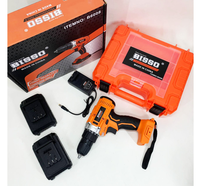 Шуруповерт аккумуляторный в чемодане BISSO B6008 21V