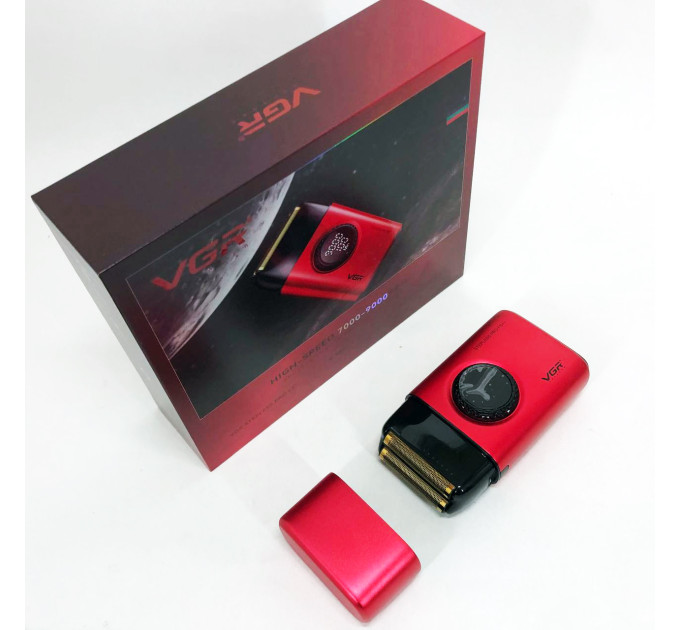 Електробритва VGR V-377 RED шейвер, Електрична акумуляторна бритва для гоління, шейвер чоловічий