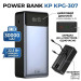 Павербанк KP KPG-307 22.5W 30000 mAh з вбудованими кабелями Type-C та Lightning швидка зарядка
