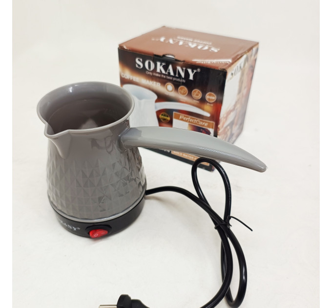 Електрична турка Sokany SK-219 500мл 500Вт для кави Gray