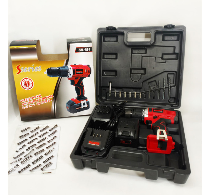 Портативний акумуляторний шуруповерт Boxer SR-151 24В