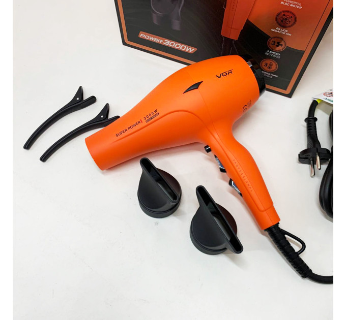 Фен VGR V-406 ORANGE 3000Вт