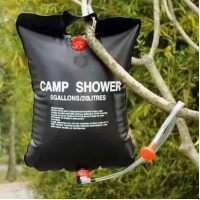 Походный туристический душ 20л 50°C CAMP SHOWER 41x60 см, кемпинговый душ с шнуром и крюком для подверса