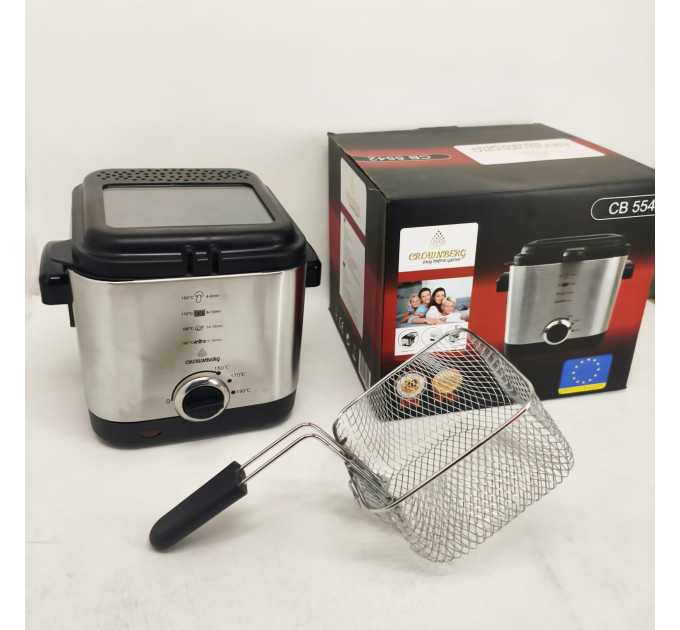 Фритюрниця для дому на 1.5л Crownberg CB-5542 1200Вт