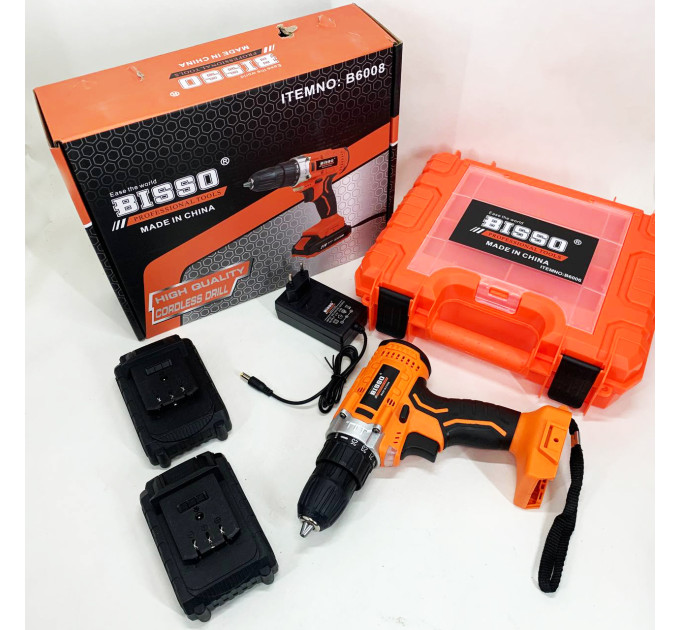 Шуруповерт аккумуляторный в чемодане BISSO B6008 21V