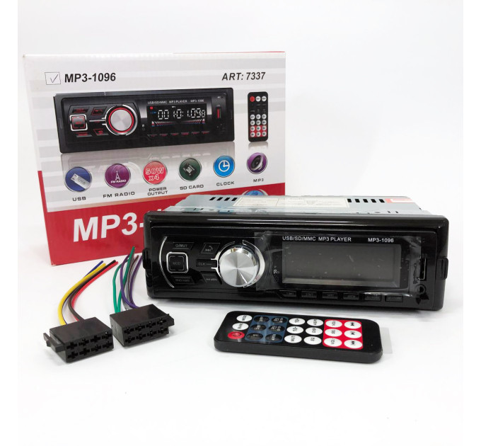 Автомагнитола MP3-1096 BT ISO со съемной панелью 4х50W, Магнитофон для машины авто автомобиля