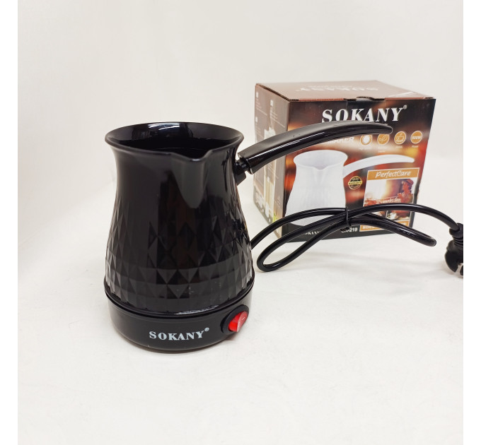 Електрична турка Sokany SK-219 500мл 500Вт для кави Black