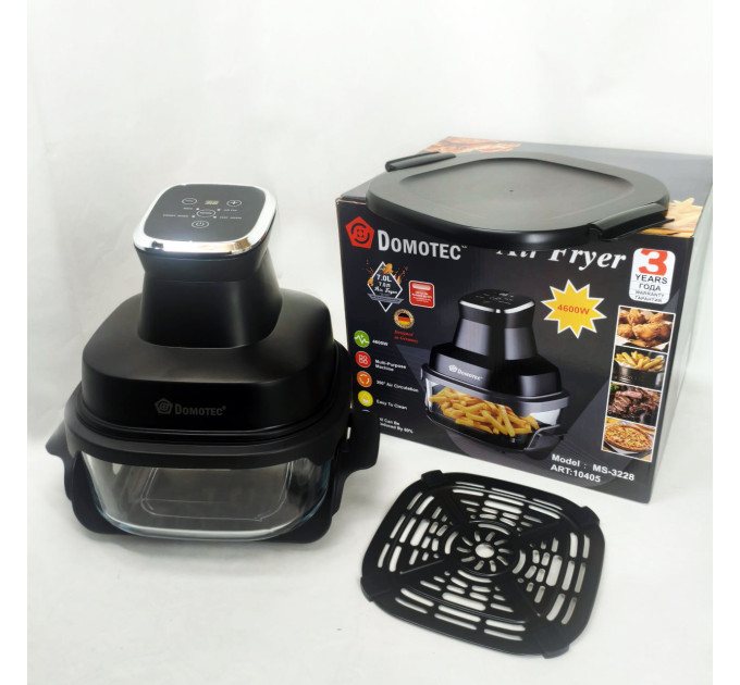 Аэрофритюрница аэрогриль Air Fryer Domotec MS-3228 с LED-экраном для жарки без масла 4600 Вт на 7 л
