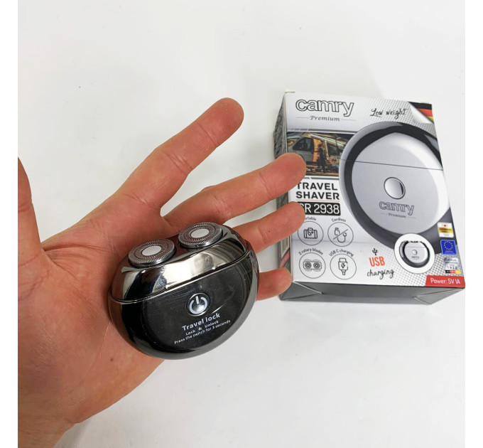 Дорожная бритва с двумя головками и USB Camry CR 2938 аккумулятор