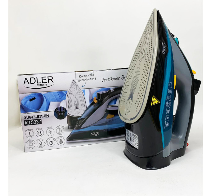 Парова праска ADLER AD 5032 з керамічною підошвою 3000Вт